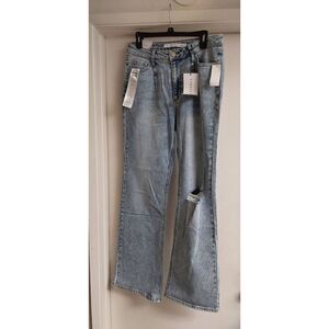NWT~Tinseltown Medium Wash Distressed Flared Bootcut Jeans Sz 11